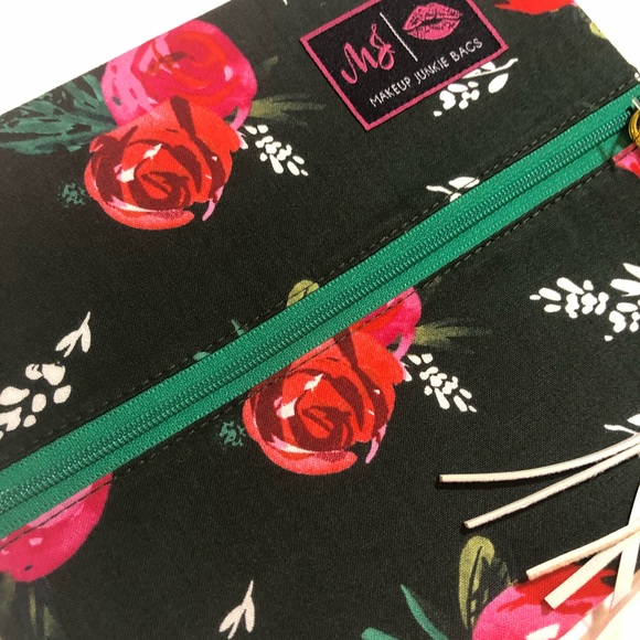NEW Makeup Junkie Bag Size Small Floral Print - Picture 5 of 8